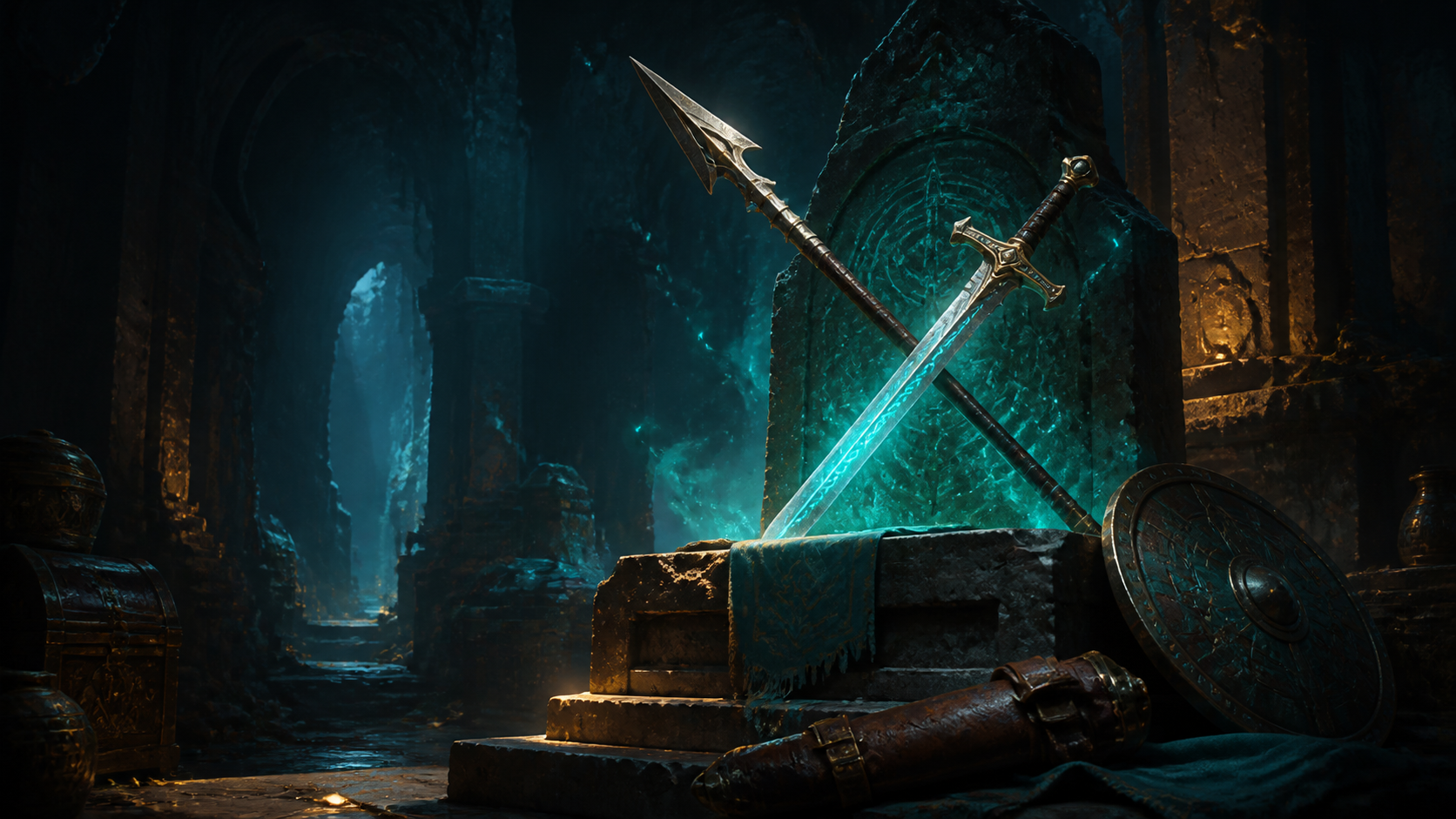 Original weapons-vault illustration, not gameplay